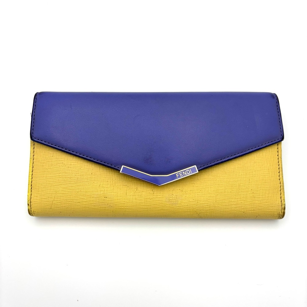 Fendi Blue and Yellow Women's Wallet‎